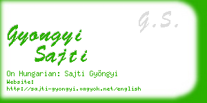 gyongyi sajti business card
